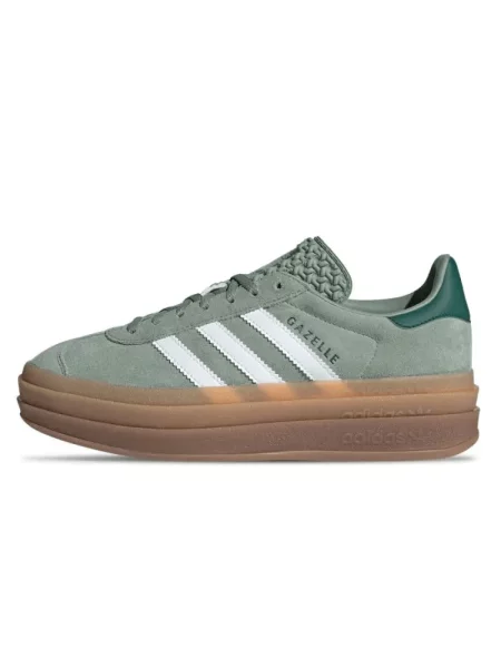 Lniane sneakersy Adidas Gazelle białe