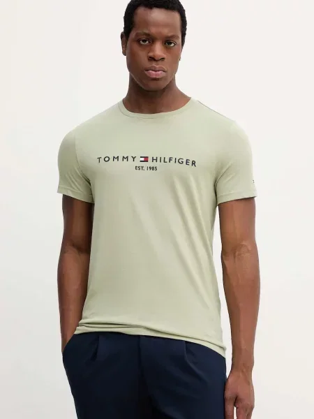 Тениска Tommy Hilfiger с апликация синьо