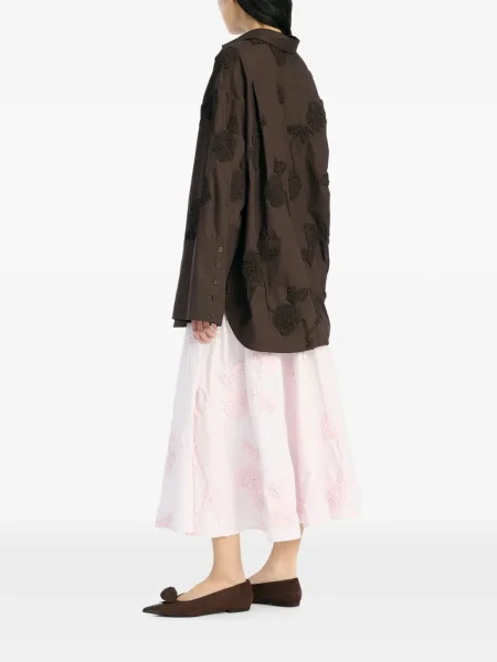Cămașă Rotate Birger Christensen cu model floral maro