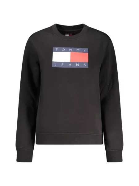 Hanorac Tommy Jeans cu imagine negru