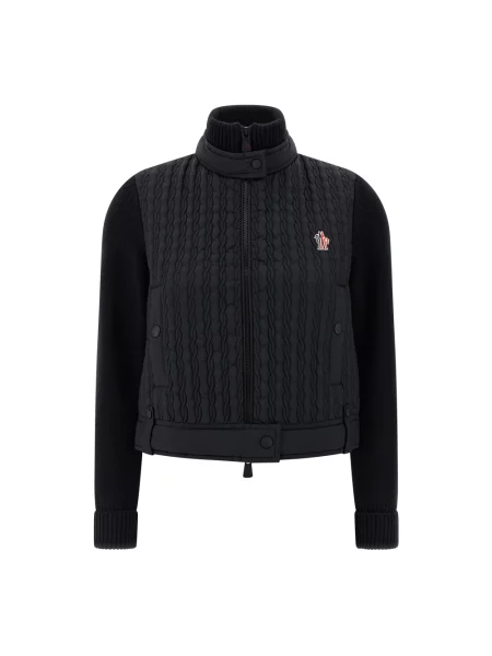 Kardigan Moncler wełniany czarny