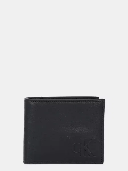 Кожен портфейл Calvin Klein мъжки черно