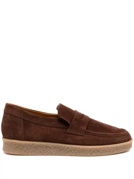 Pantofi loafer Lardini din piele de căprioară maro