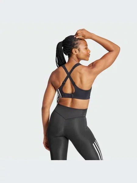 Переработанный спортивный топ Adidas черный