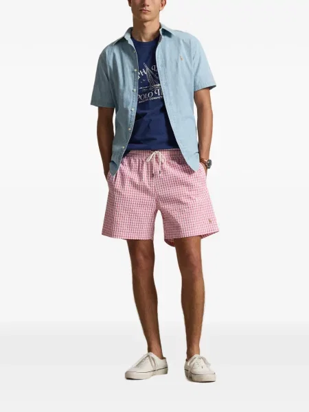 Ριγέ δερμάτινος κάλτσες Polo Ralph Lauren με κορδόνι μαύρο
