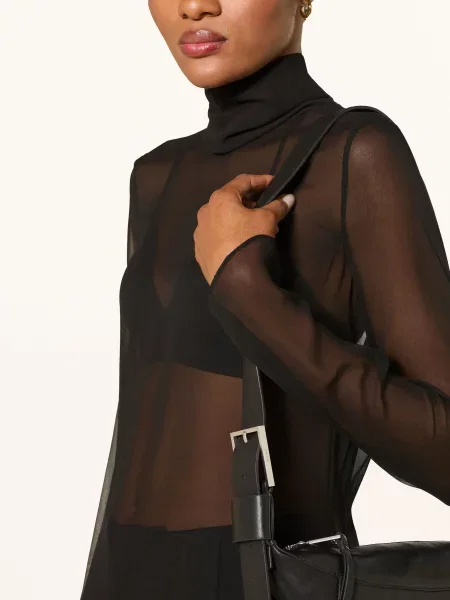 Allsaints Košilová Halenka Kumi Z Hedvábí černá