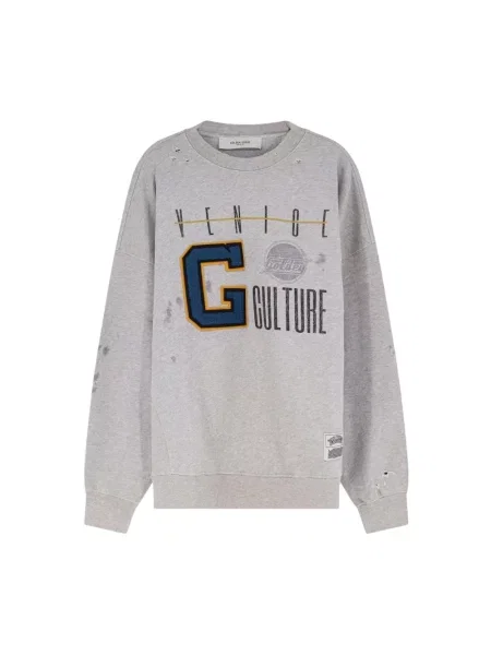Bluza Golden Goose z nadrukiem szara