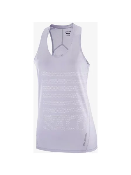 Koszulka Salomon Sense Aero Singlet GFX bez rękawów jasnofioletowa XS