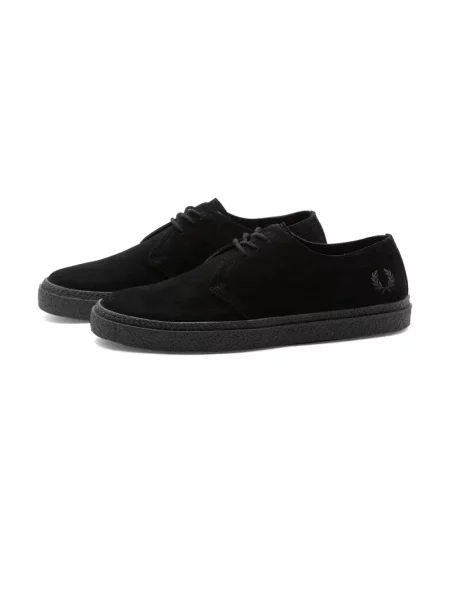 Półbuty Fred Perry zamszowe czarne