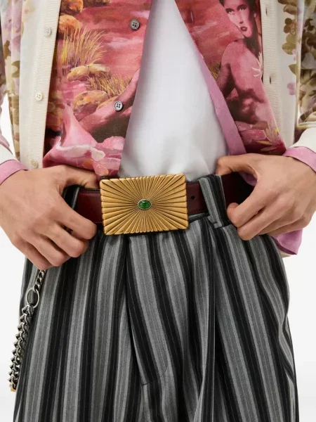 Curea Versace din piele maro
