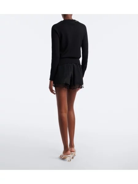 Pantaloni scurți Simone Rocha din dantelă negru
