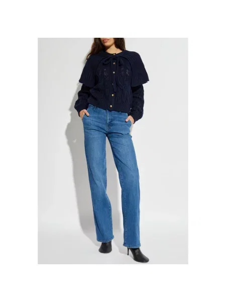 Jeansy straight leg Frame niebieskie