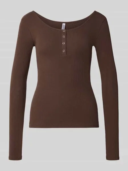 Bluzka z długim rękawem o kroju slim fit z mieszanki bawełny model KITTE' Pieces