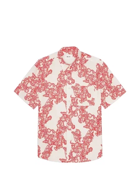 Košulja kratkih rukava Nn07 s printom kratki rukavi bijela