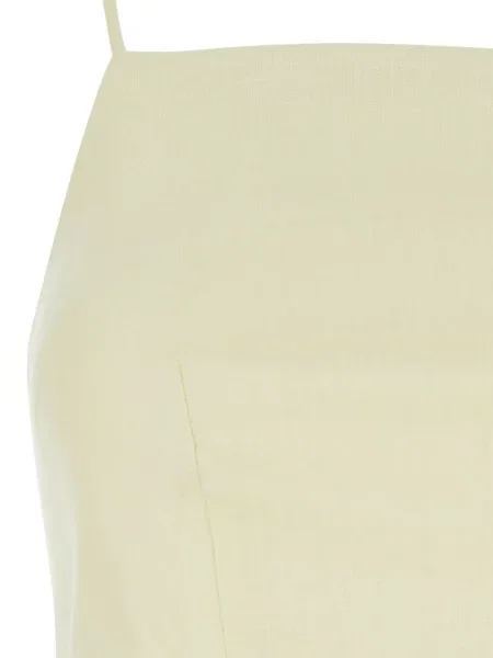 Top Semicouture cu bretele galben