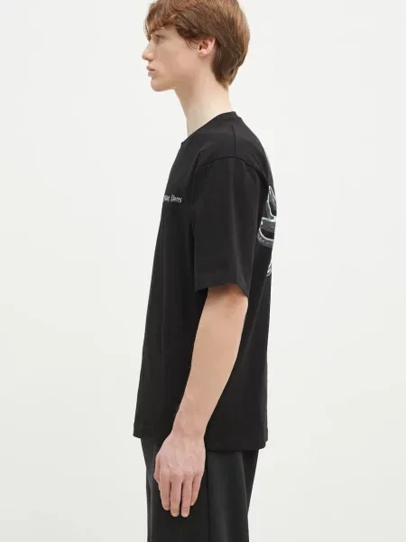 Футболка Filling Pieces в цветочек с принтом черная