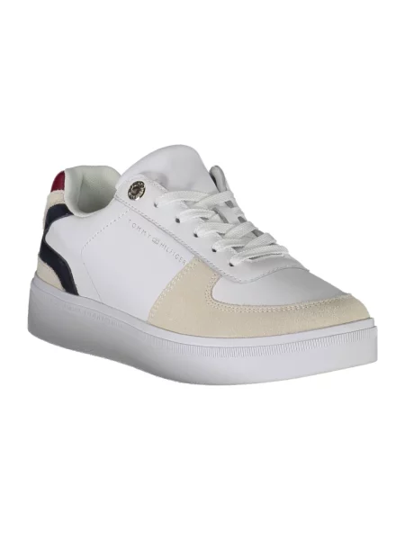 Wielobarwność trampki Tommy Hilfiger skórzane białe