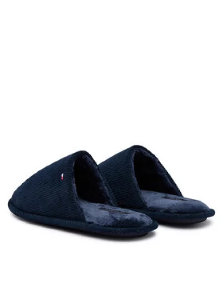 Tommy Hilfiger Copati Corduroy House Shoes Mornarsko modra