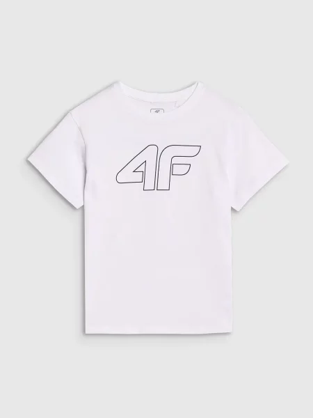 4F koszulka t-shirt dla chłopca biała