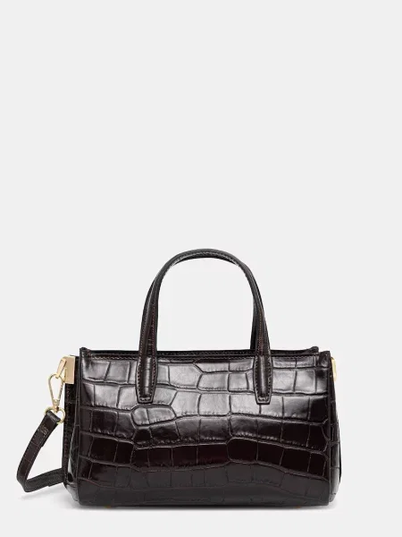 Answear.LAB torebka crossbody z imitacji skóry brązowa