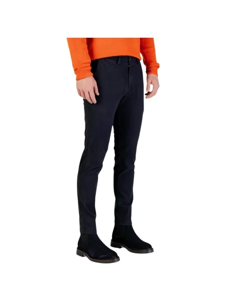 Pantaloni chino Borghese albastru