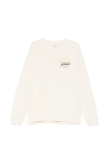 Lung tricou Maison Kitsune cu imagine