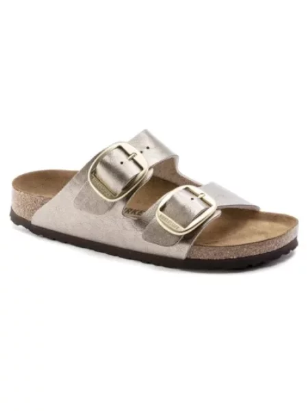Klapki Birkenstock na sprzączkę beżowe