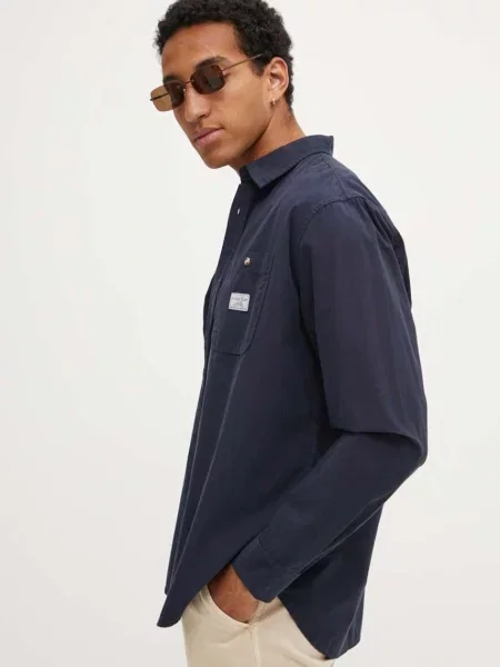 Guess Jeans Cămașă Bleumarin albastru