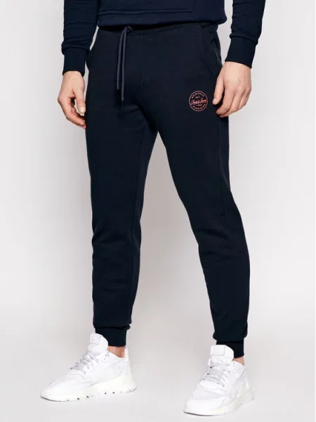 JACK & JONES Hlače Gordon mornarska / bela modra