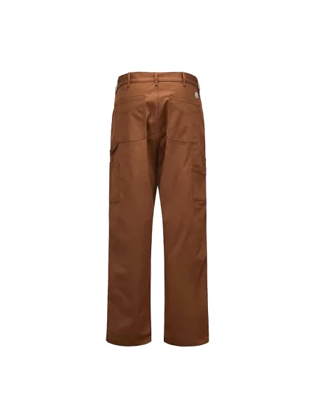 Spodnie Moncler brązowe
