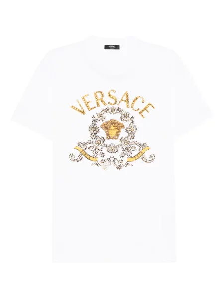 Tricou Versace cu broderie alb