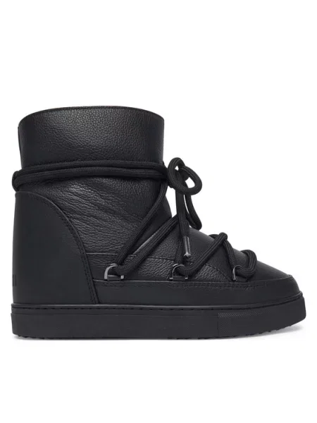Inuikii Škornji za sneg Full Leather Wedge črna