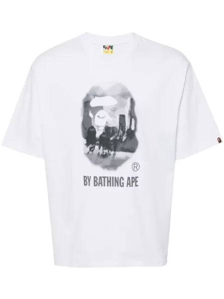 Tricou A Bathing Ape® cu imagine alb