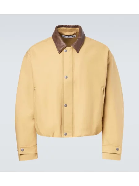 Geanta de piele Acne Studios bej