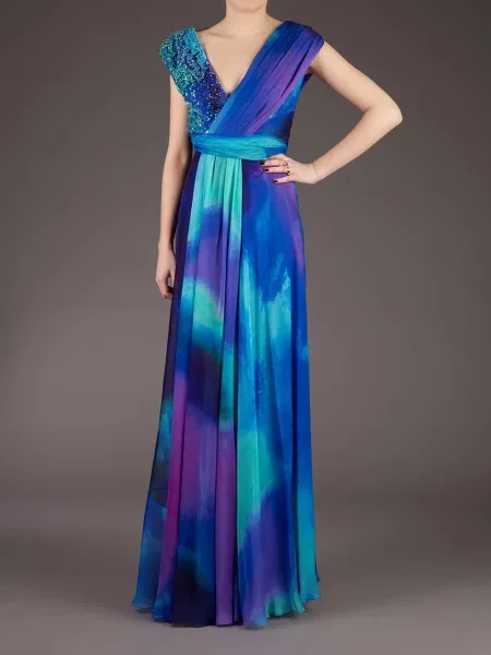 Rochie maxi Matthew Williamson de costum albastru