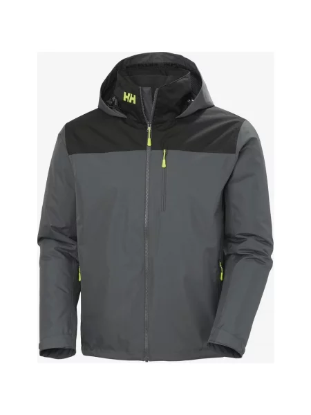 Kurtka z kapturem Helly Hansen Crew Midlayer ciemnoszary S czarny