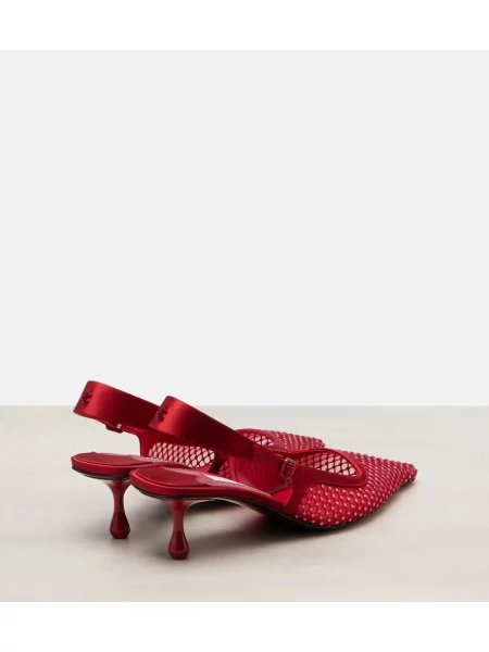 Pantofi cu toc Jimmy Choo slingback roșu