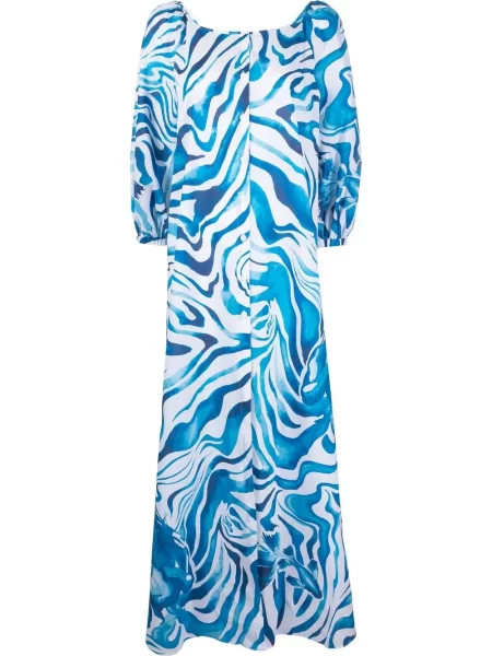 Rochie Alberta Ferretti cu imagine albastru
