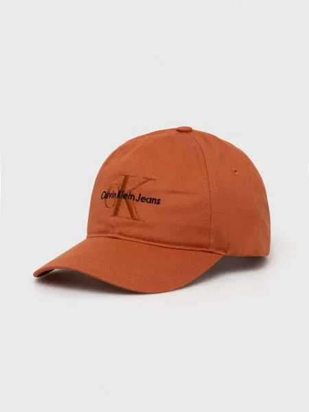 Bejzbolska kapa Calvin Klein Jeans oranžna črna