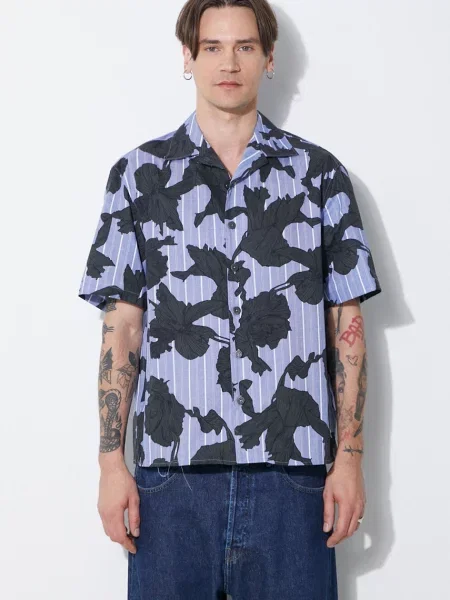 Сорочка Neil Barrett Boxy Bold Flowers Print Short Sleeve Shirt regular