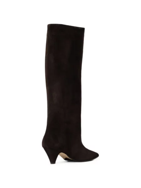 Botine Anna F. din piele de căprioară maro