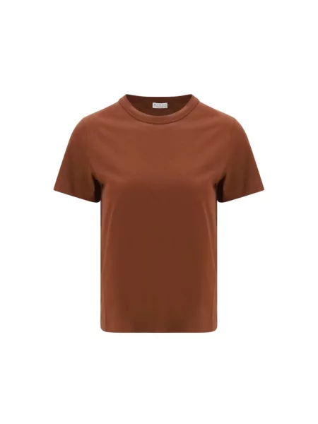 Koszulka Brunello Cucinelli brązowa