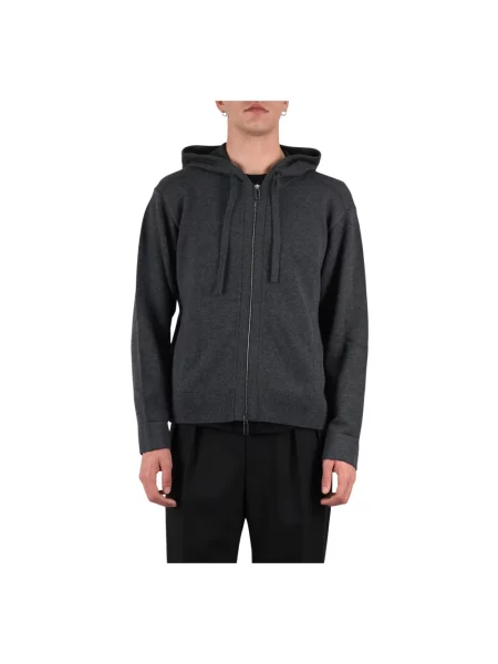 Sweter Paolo Pecora z kapturem szary