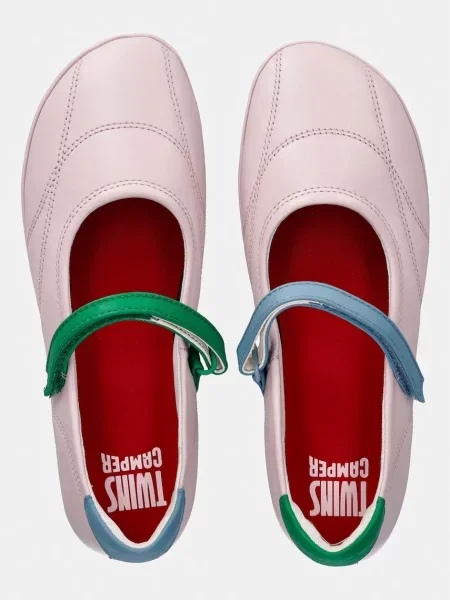 Camper balerini din piele TWS roz