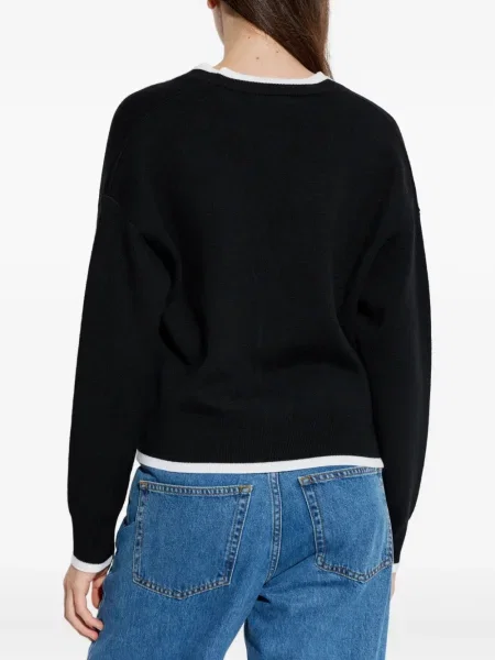 Cardigan Kate Spade de lână cu decolteu în V negru