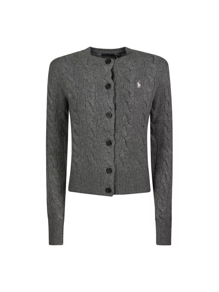 Kardigan Polo Ralph Lauren z kaszmiru szary