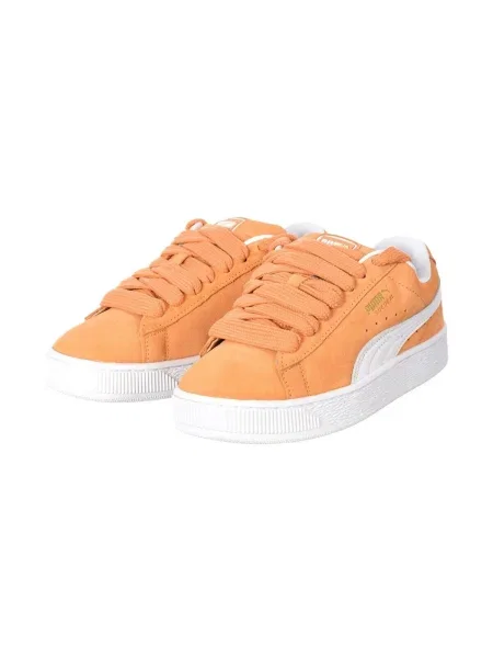 Pantofi Puma din piele de căprioară alb