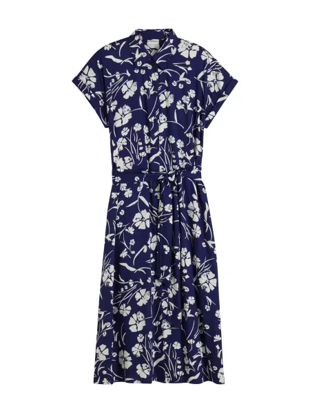 Bonprix Rochie tip bluză albastru noapte alb