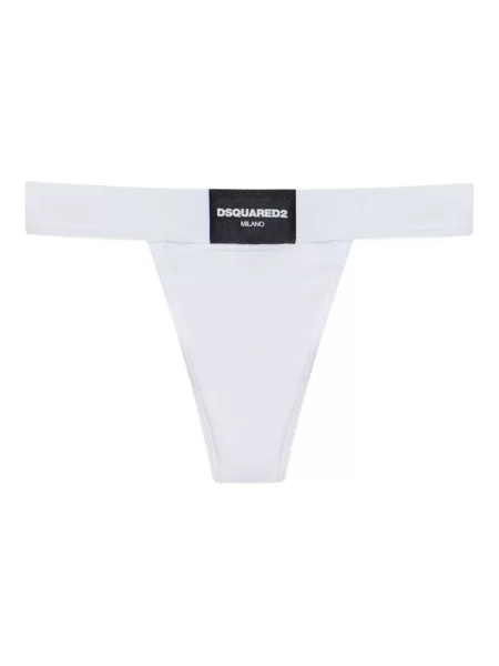 Chiloți tanga Dsquared2 alb