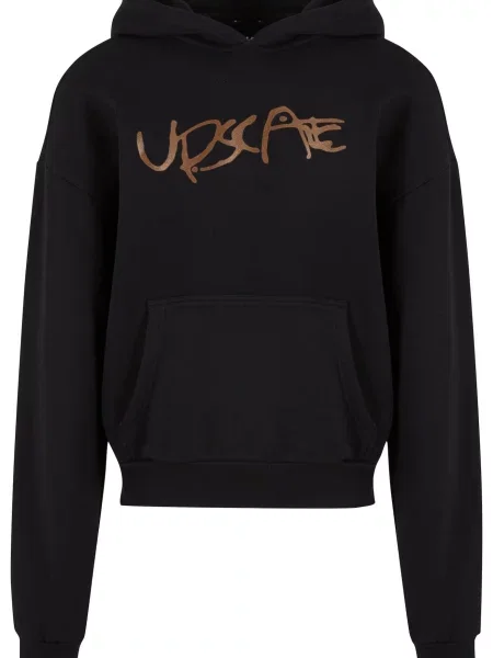 MT Upscale Mikina béžová / hnědá černá
